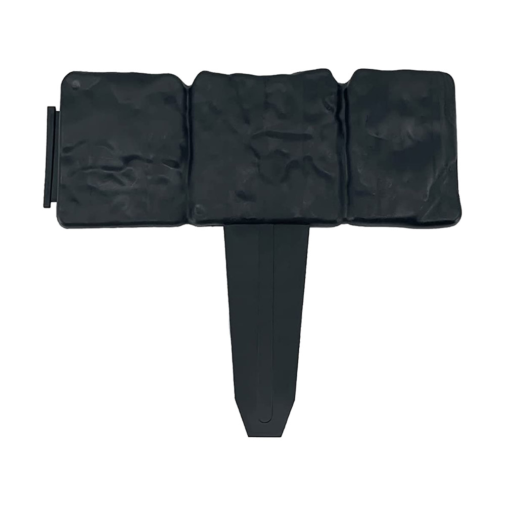 HBASD Plastic Garden Edging Border Garden Fence Imitation Stone Effect Fence Garden Edging Landscaping Lawn Edging Fence for Patios (Black)